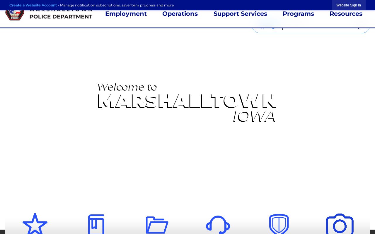 Official Marshalltown Police Department webpage